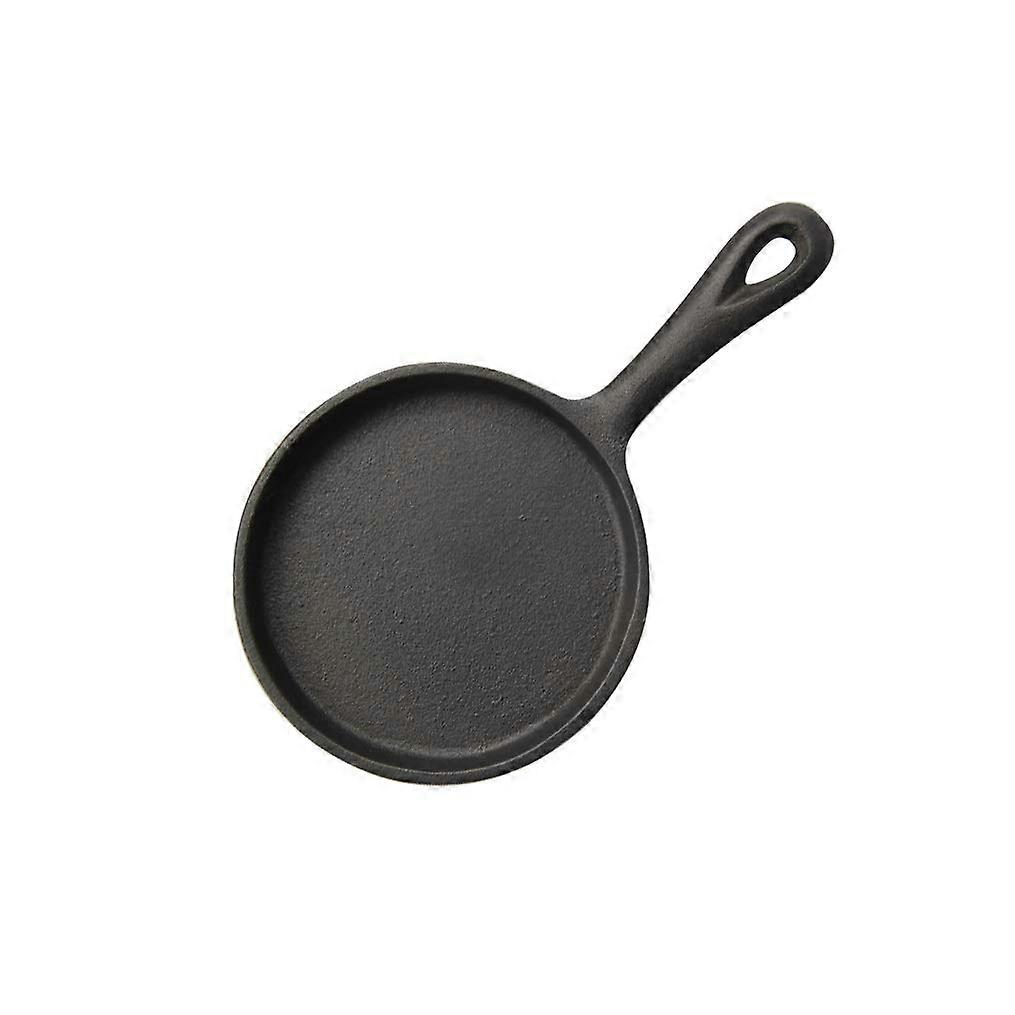 13cm Non Stick Cast Iron Frying Pan with Even Heat Distribution for Camping and Omelettes