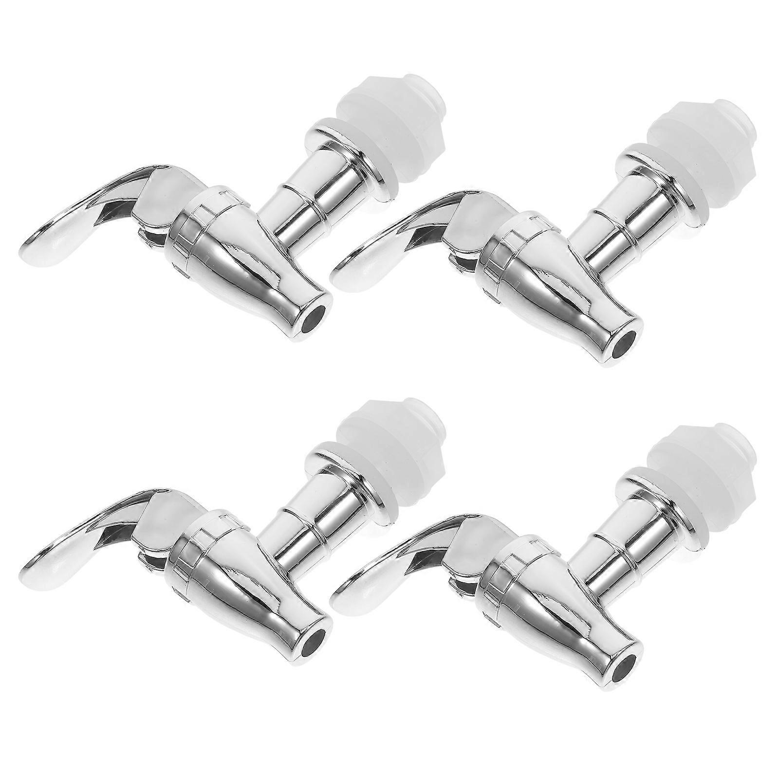 4Pcs Silver ABS Beverage Dispenser Faucet Lever Pour Replacement