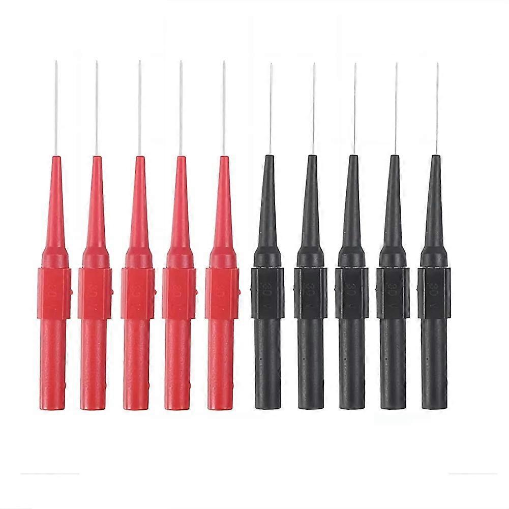 10Pcs Diagnostic Tools Multimeter Test Lead Extention Back Piercing Needle Tip Probes Autotools Automotive Kit 0.7MM