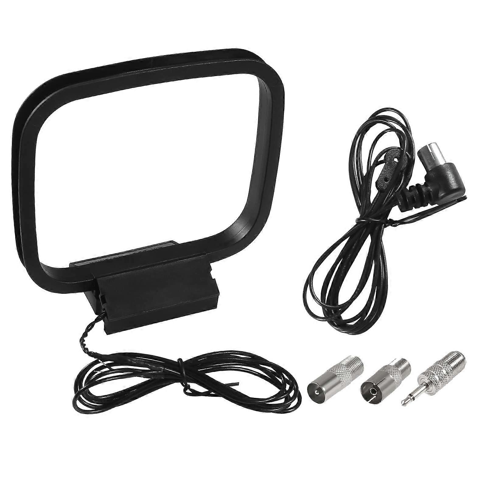 FM AM Radio Antenna Kit 75 Ohm FM Coax and AM Loop Antenna with F Type for Stereo Receiver