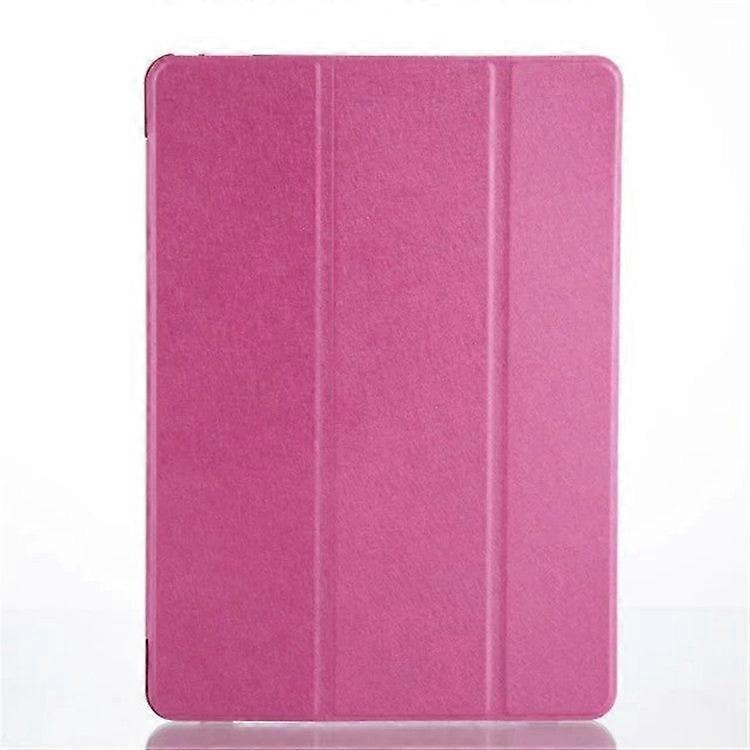 Case For Ipad Air2/ 6 Tri-fold Rose Red Silk Texture Sleeping Leather