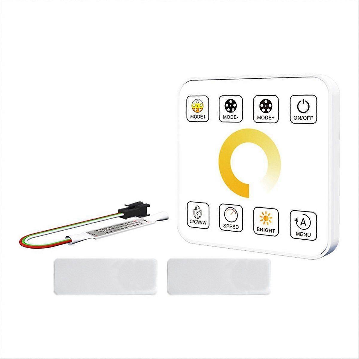 LED Strip Light Controller with 8Key Touch Panel Wireless Controller Reflux Pixel Control for Horse Race Tape Lamps,C