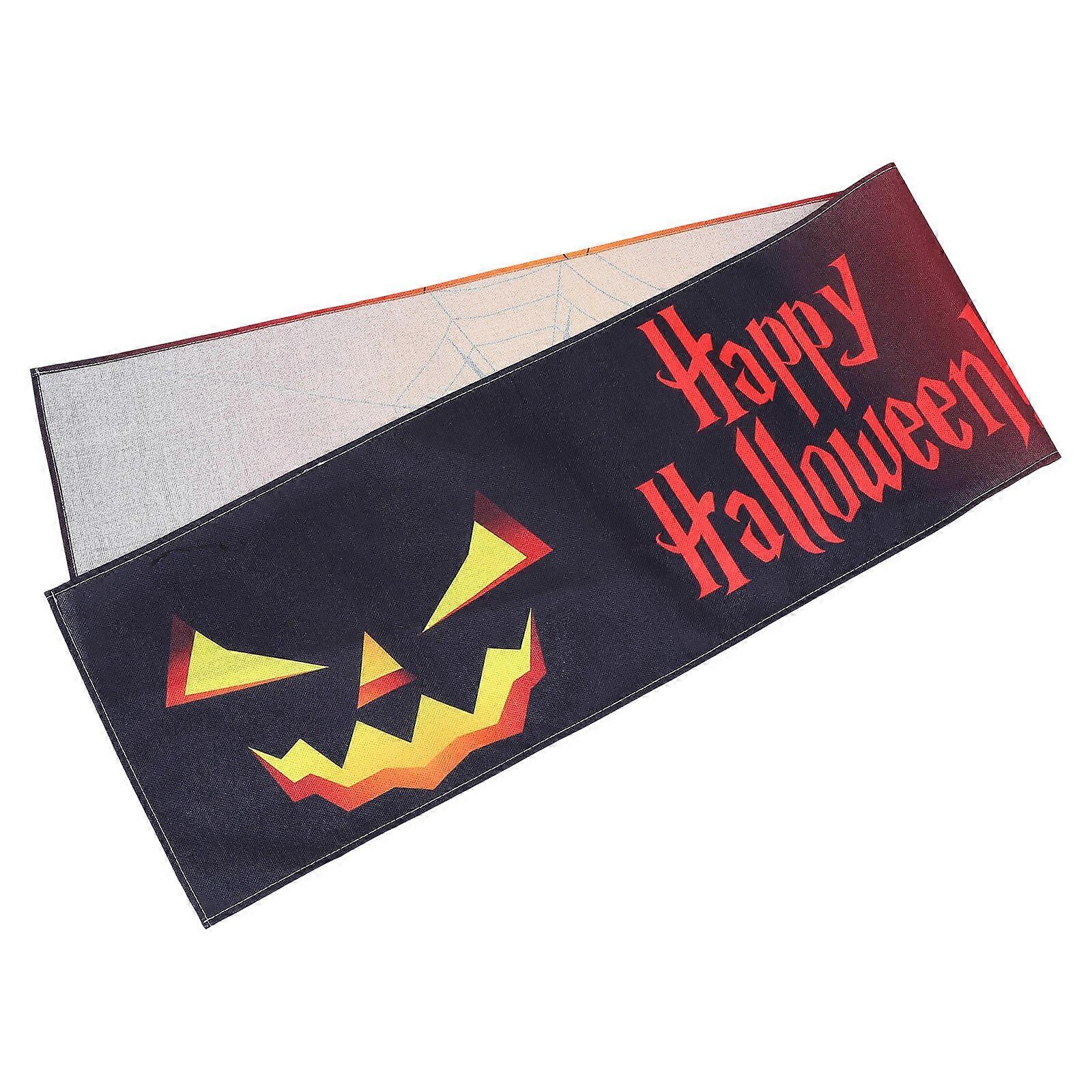 Dinner Tablecloth Table Decoration Halloween Style Flax 180X33CM 1Pc