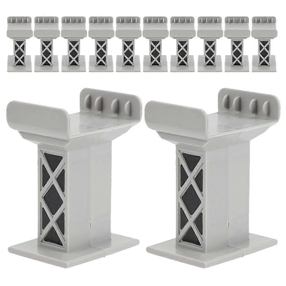 Train Bridge Pier Track Railway Accessories Plastic Support 12Pcs Pack