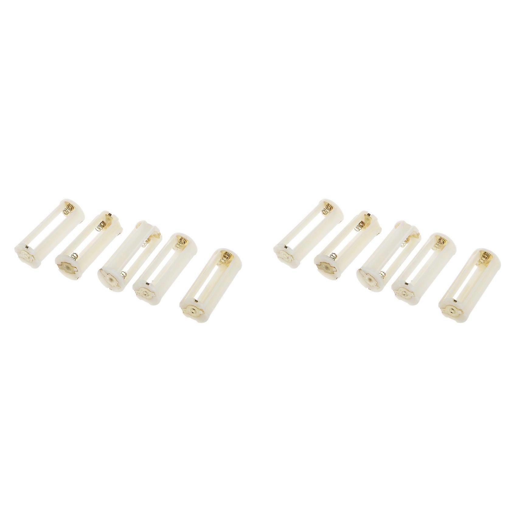 10Pcs Round 3x 1.5V AAA Battery Holder Case Box Container White