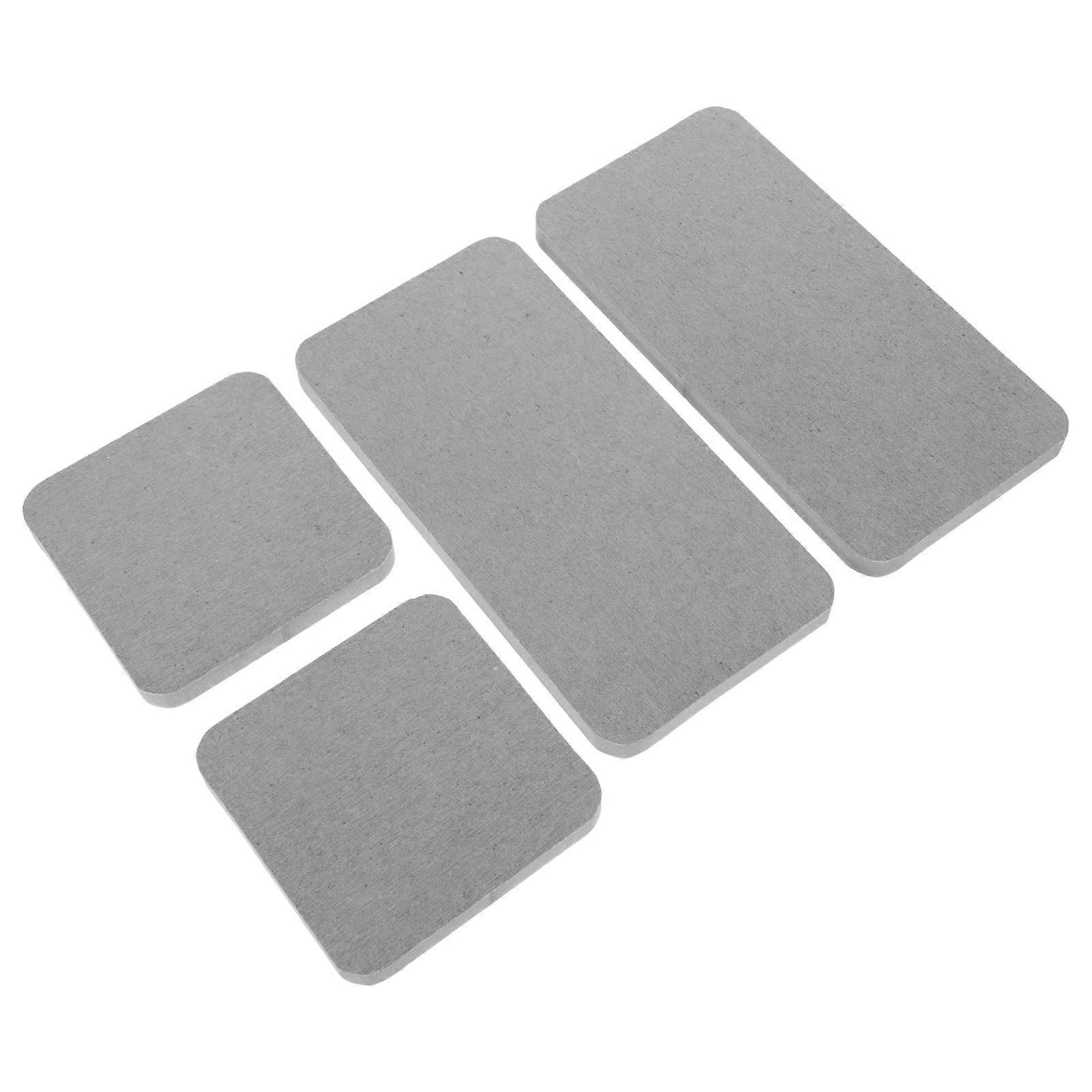 Diatomite Absorbent Coasters For Kitchens 4Pcs Grey Rectangle Prevent Stains