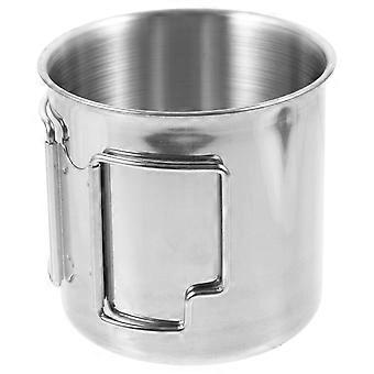Portable Stainless Steel Water Mug for Outdoor Camping Cup Silver
