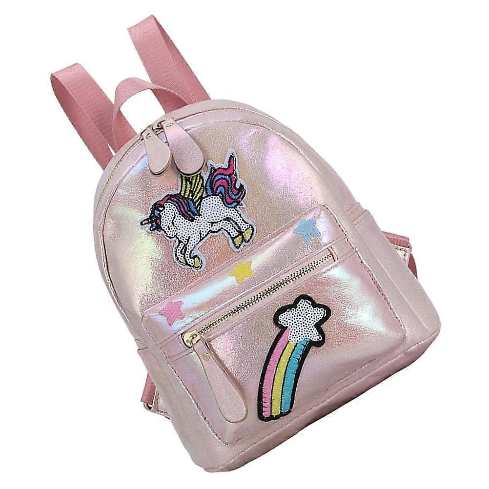 Children's Unicorn Backpack Casual Bag Kids Function Pink