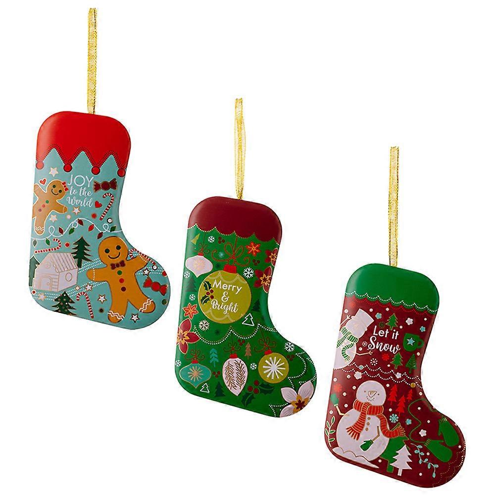 Tinplate Storage Box Christmas Candy Case for Storage 15Pcs Collection