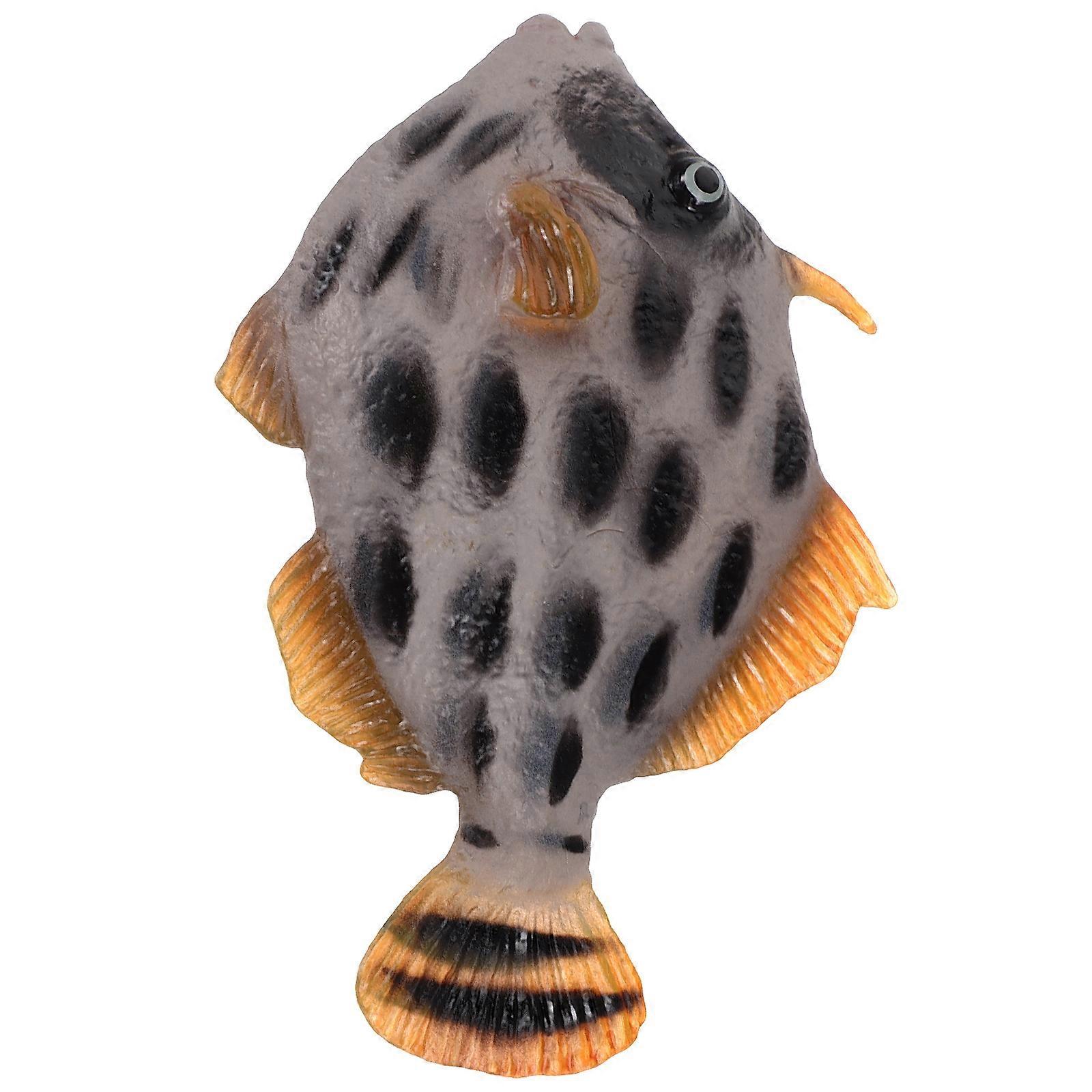 Plastic Fish Model for Decor Light Brown 5Pcs Simulation Animal Figures