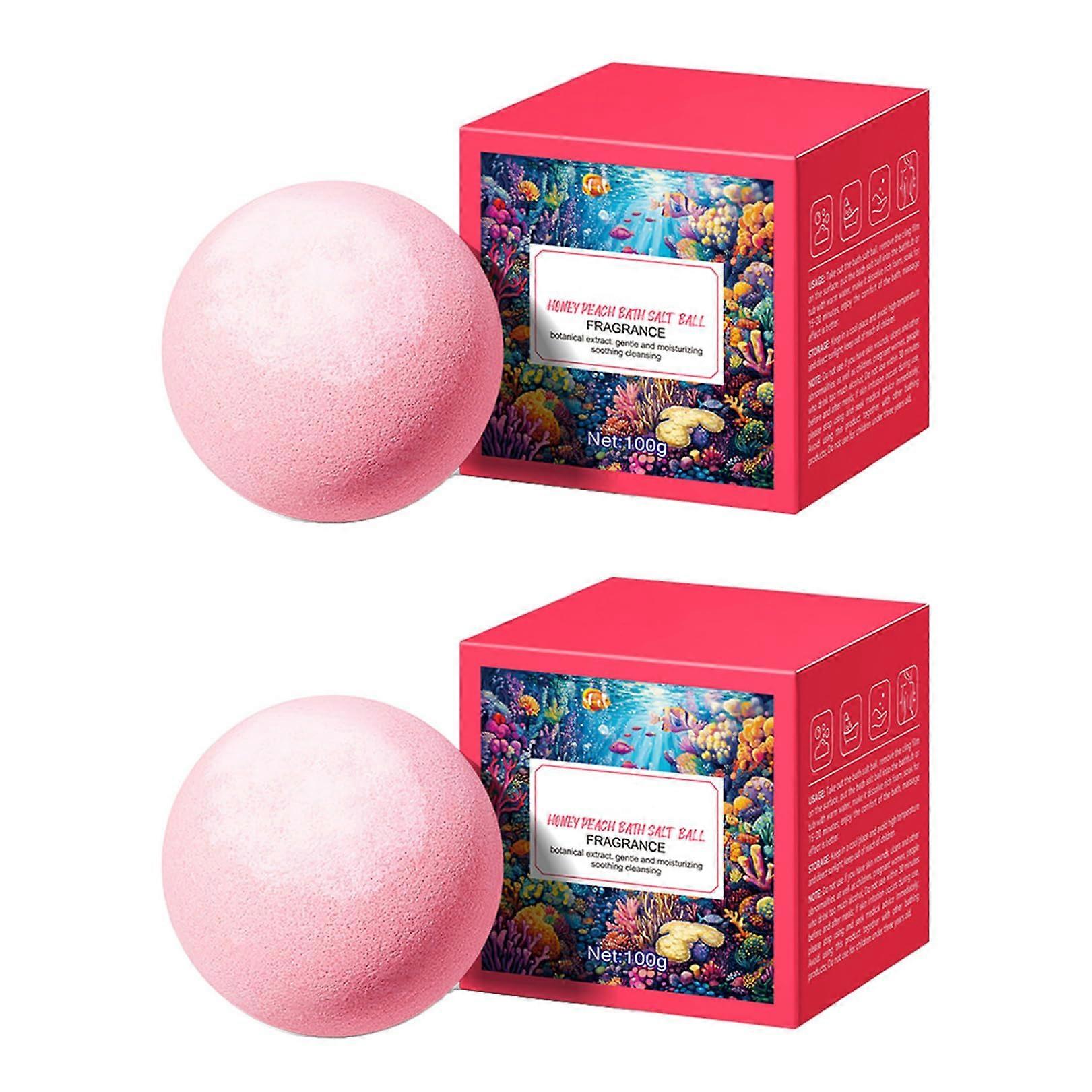 Bath Bombs with Moisturizing Bubble Release and Fruity Peach Scent, Shea Butter Spa Gift Set