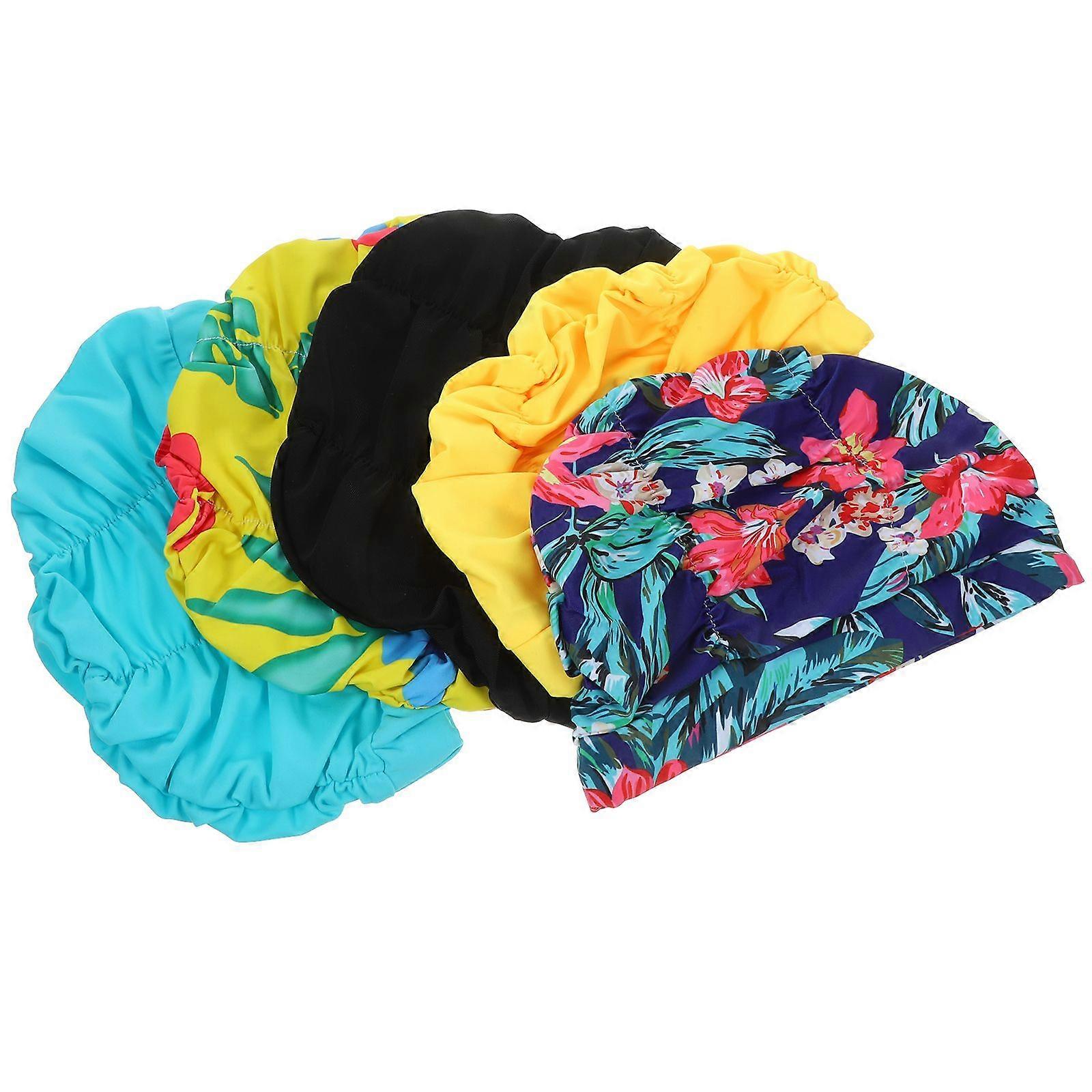 5 stk. badehette badehette dame herre badehette langt hår badehette til gave