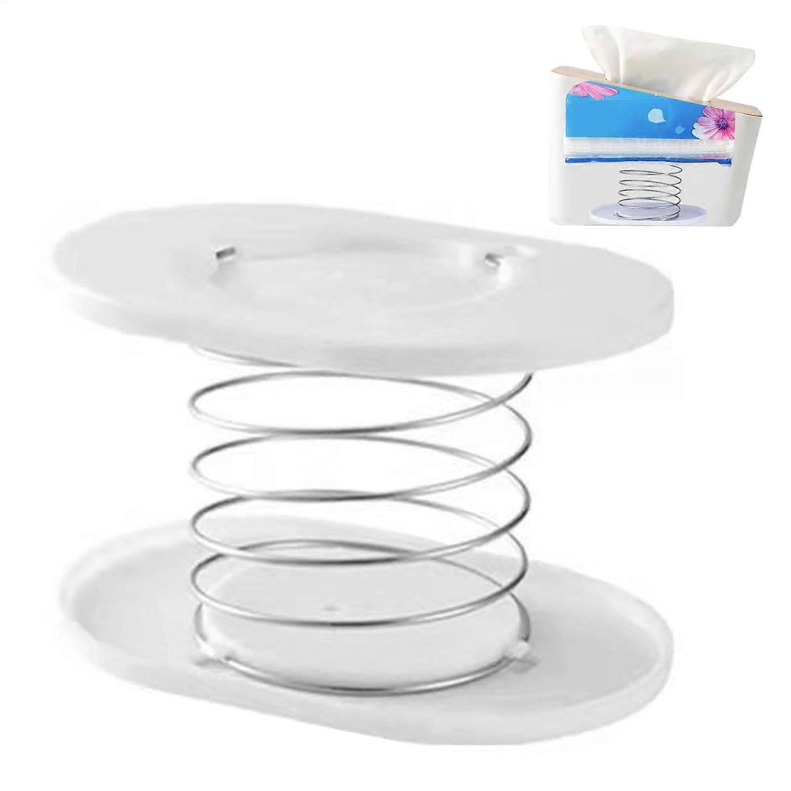 Automatic Tissue Box Dispenser with Spring Loaded Holder for Home and Office SpaceSaving Use