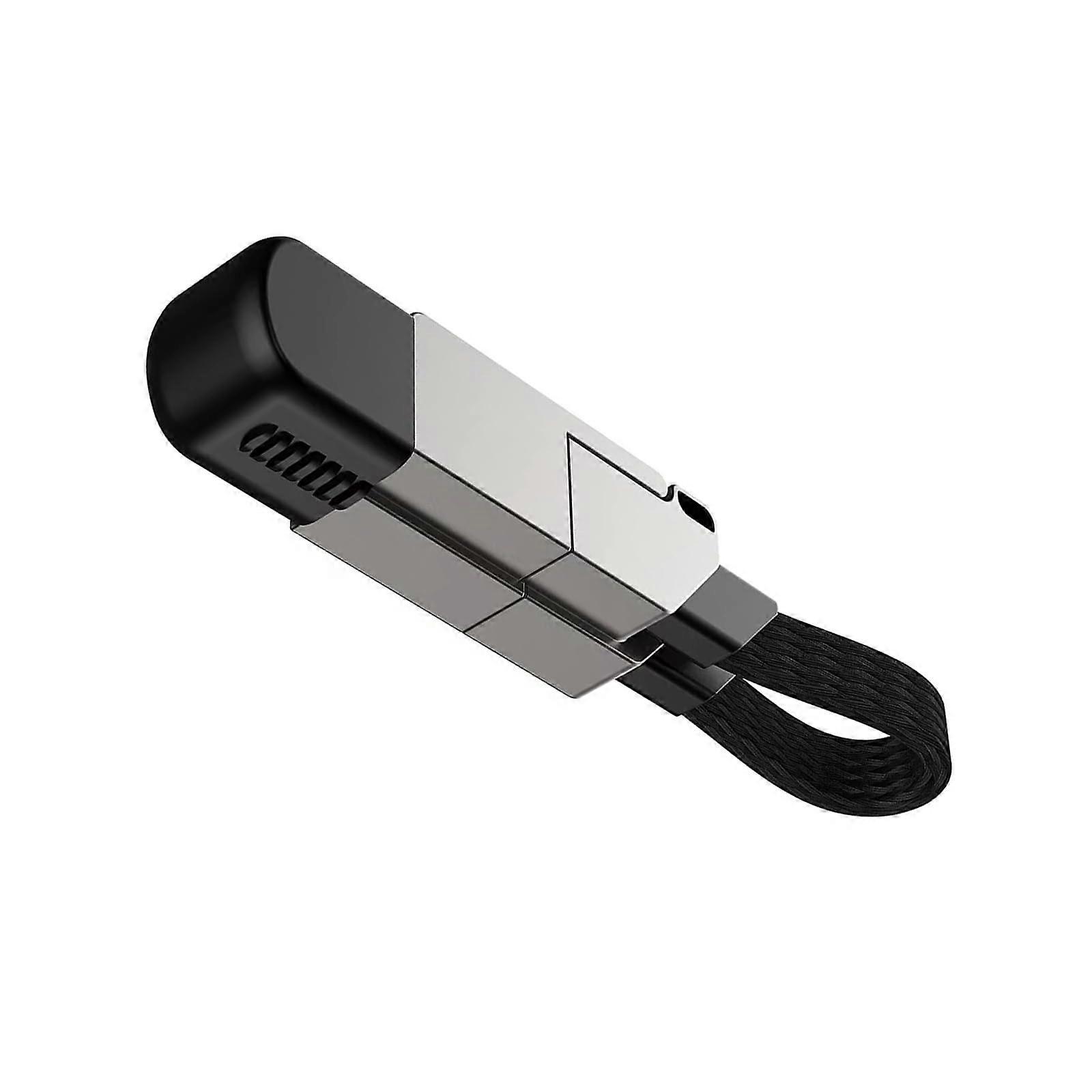 4 in 1 USB C Charging Cable 60W Fast Charge Multi Device Data Transfer Durable Black Gray