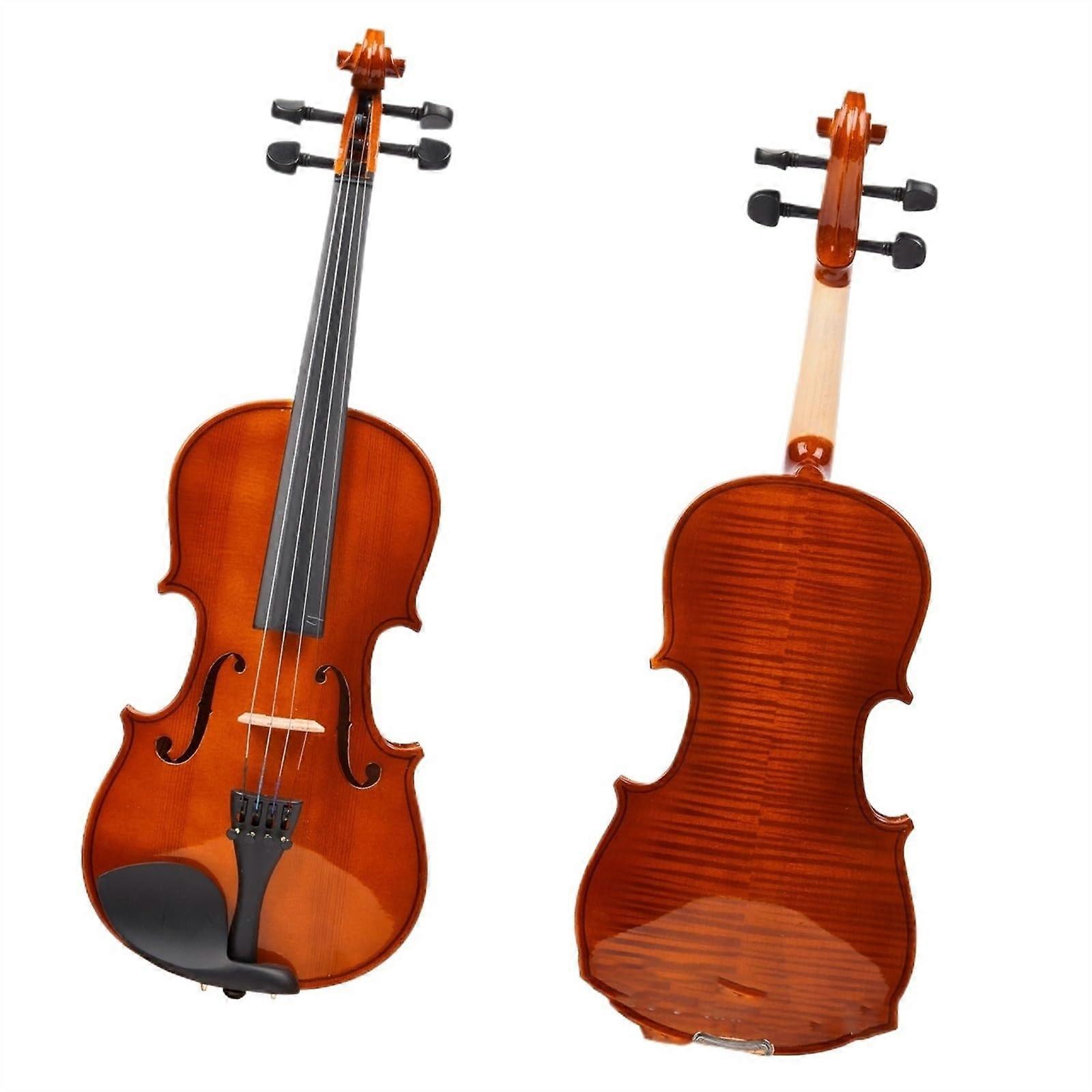 1/4 Size Beginner Violin Handcrafted Solid Wood with Clear Balanced Tone for Student Players