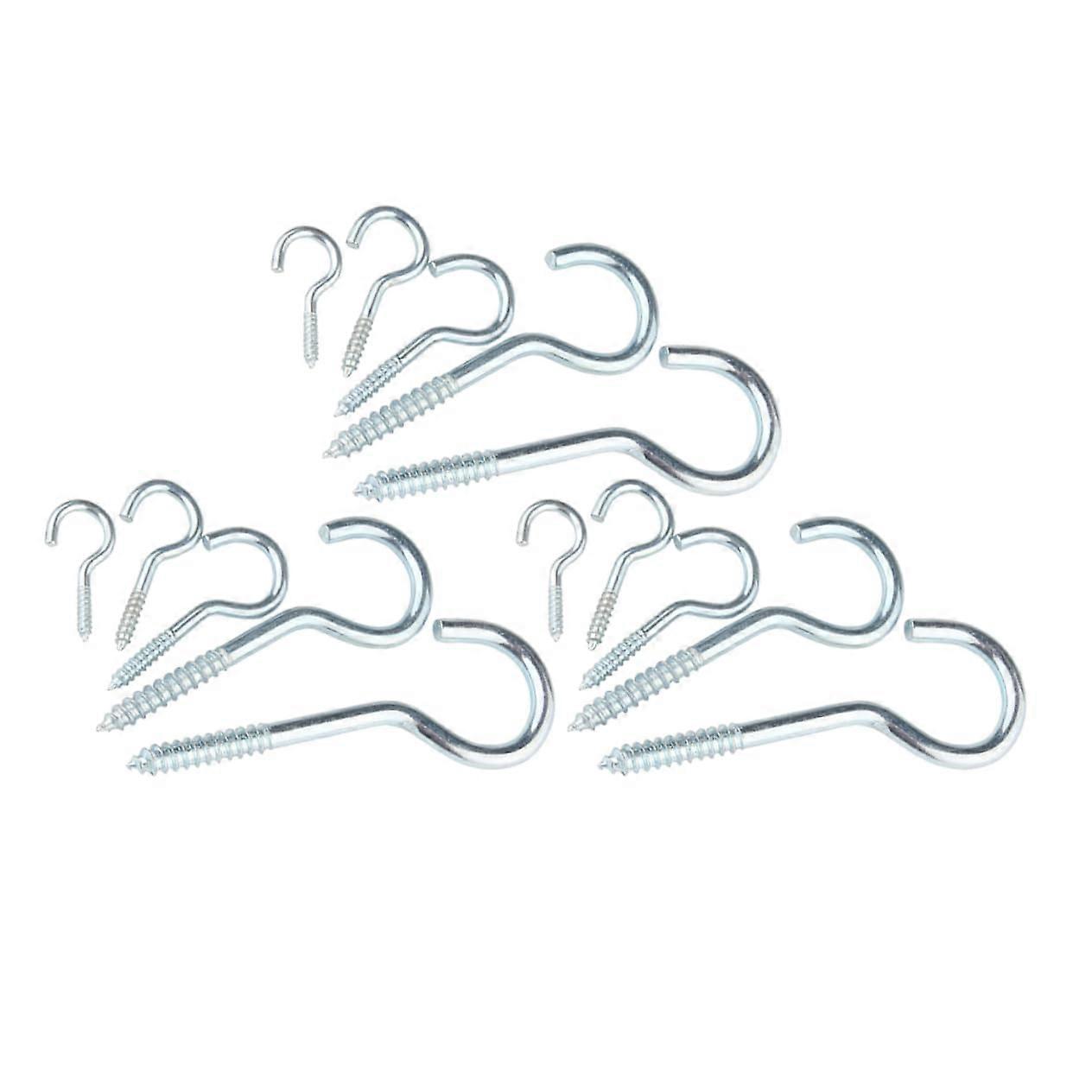 15pcs Heavy Duty Ceiling Hooks with SelfTapping Screws for Secure SpaceSaving Wall or Ceiling Hanging