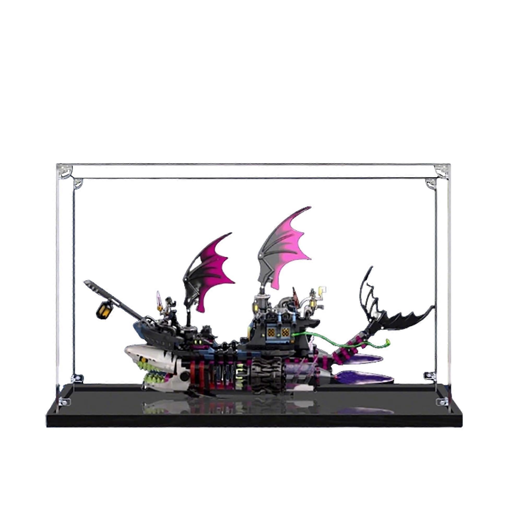 Display Case for  71469 Nightmare Shark Boat, 3mm Clear Dustproof Acrylic Showcase