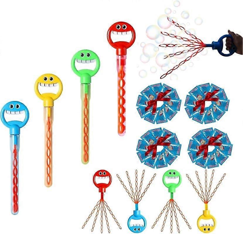 32Hole Five Claw Bubble Wand for Kids, MultiBubble Maker Toy with 100ml Solution, Leakproof Design