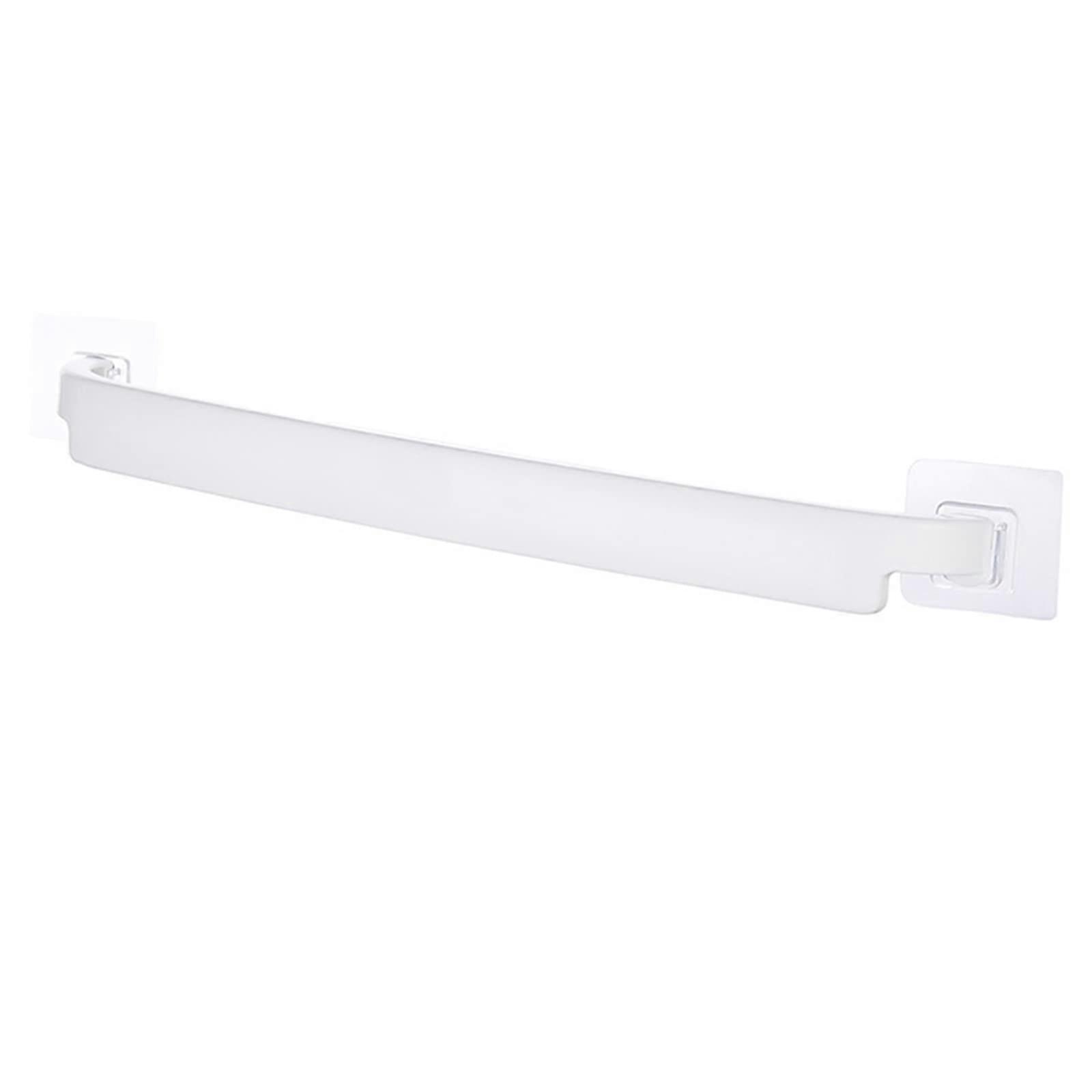 No Drilling Wall Mounted Towel Rack for Bathroom, Space Saving Large Capacity Holder, White