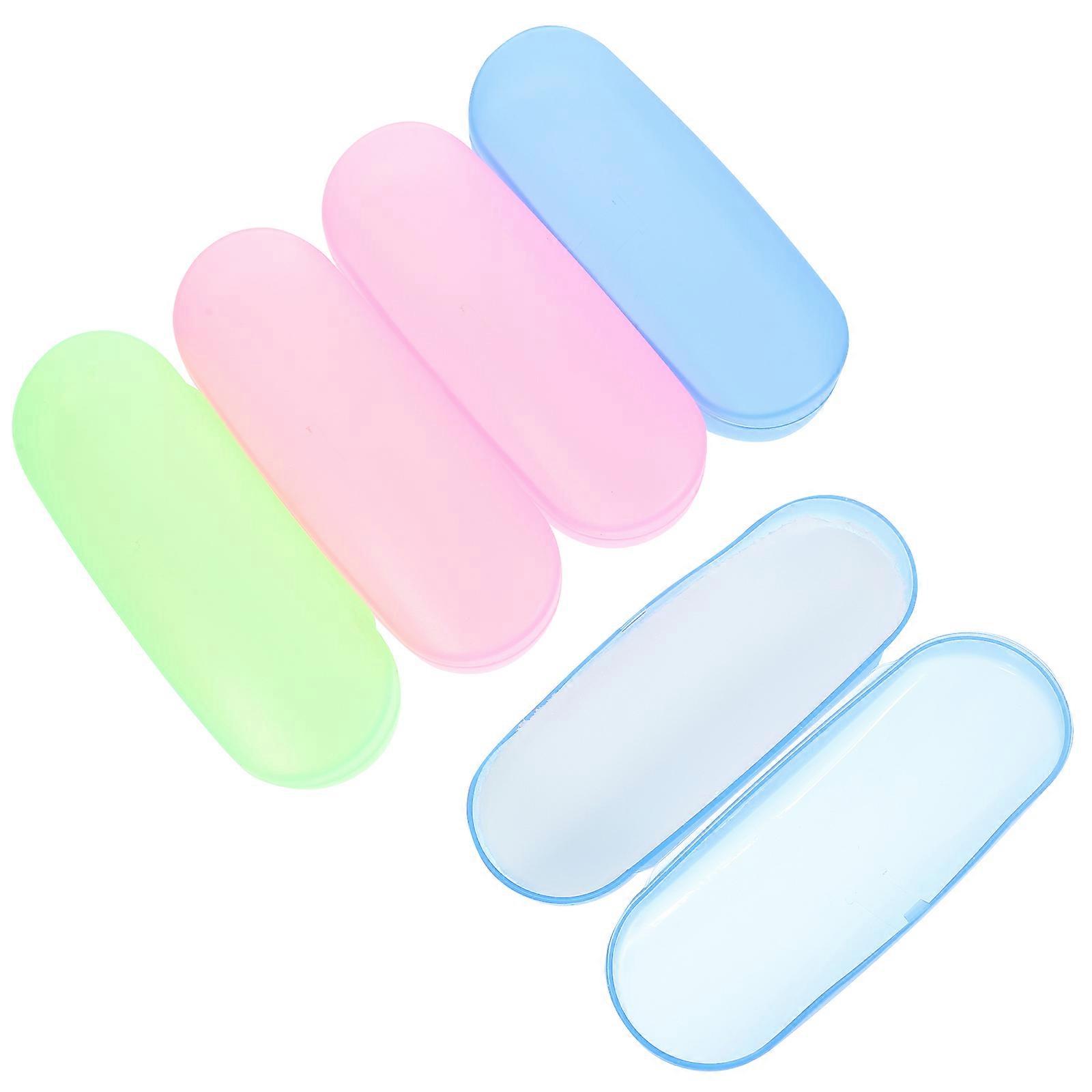 Eyeglasses Case Portable Glasses Box for Storage 5Pcs Plastic Mixed Color