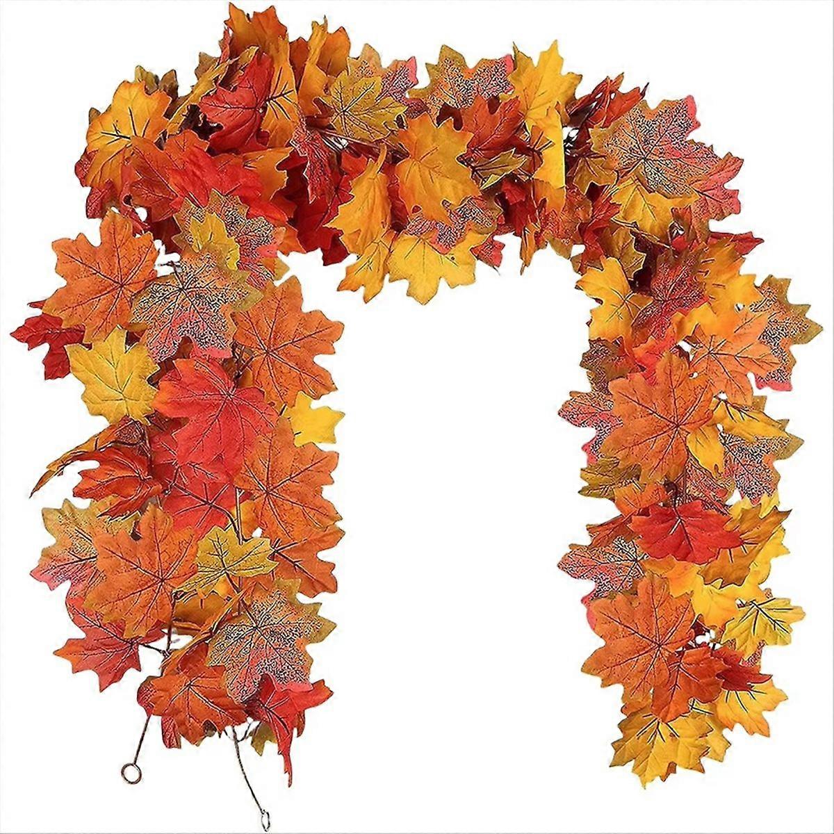 Artificial Maple Leaf Garland Autumn Decoration 