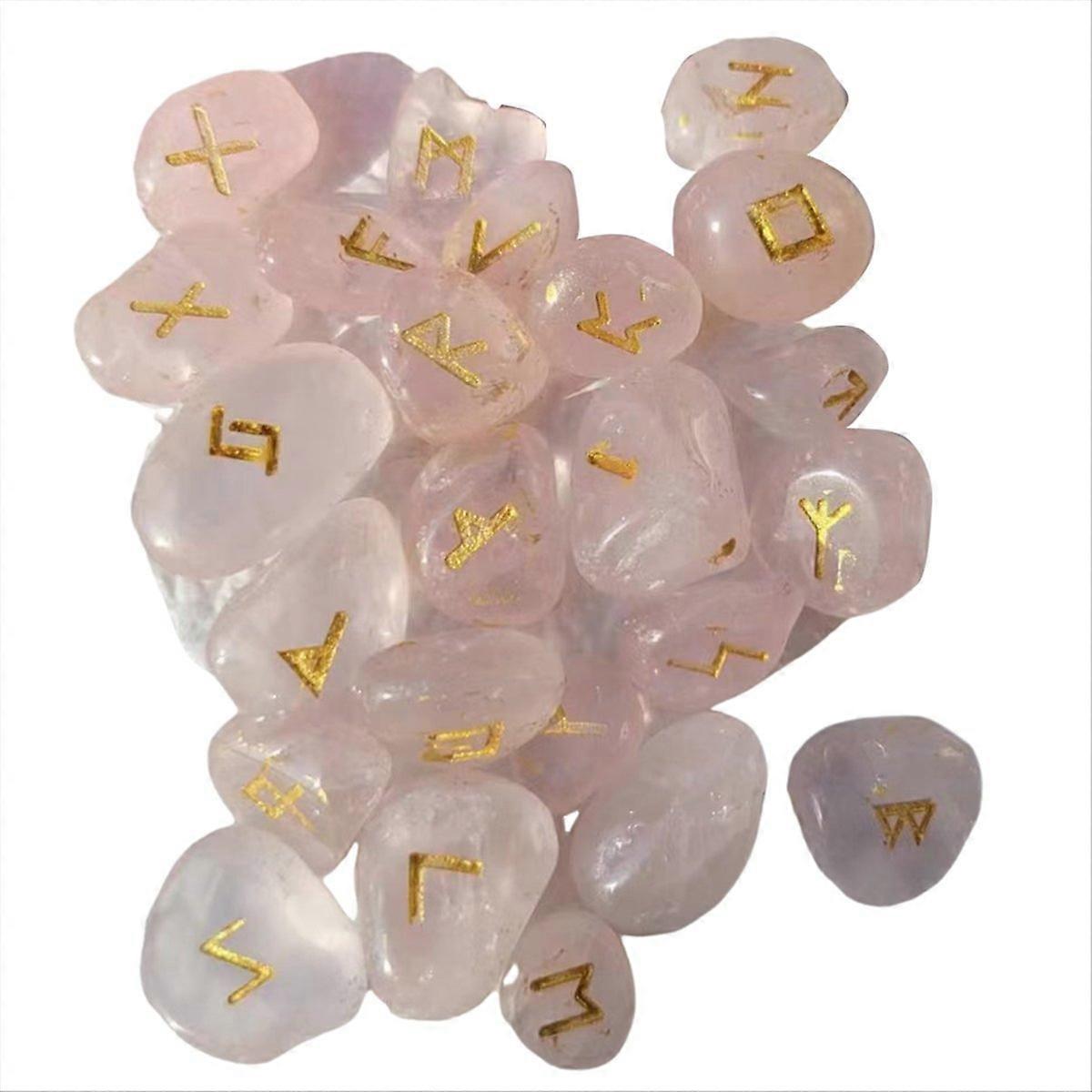 Natural Rune Stone Irregular Divination pink