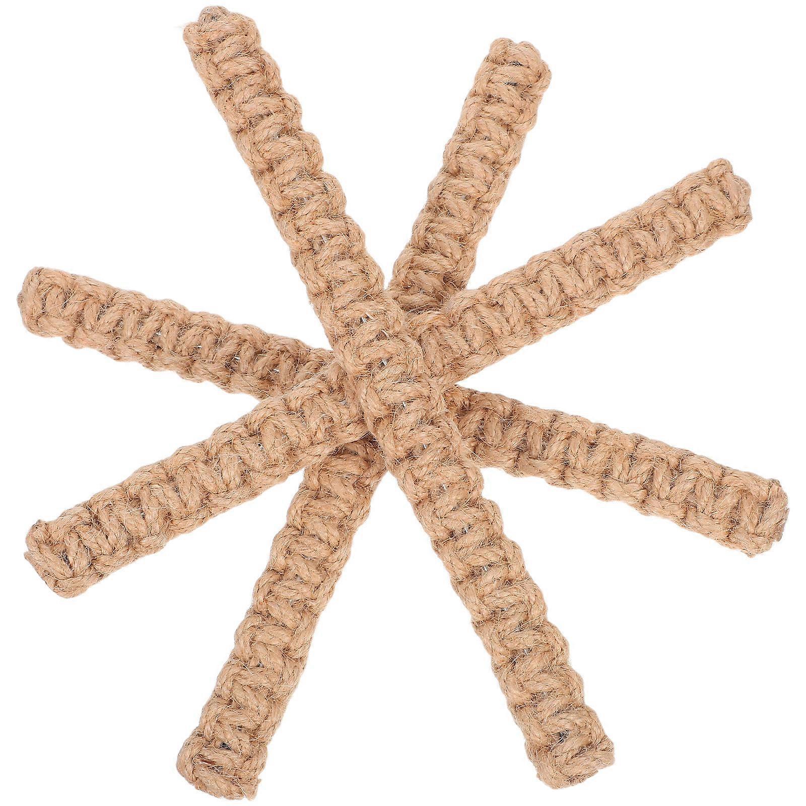 4Pcs Khaki Braided Curtain Tiebacks for Drapes Rustic Handwoven Tie Backs