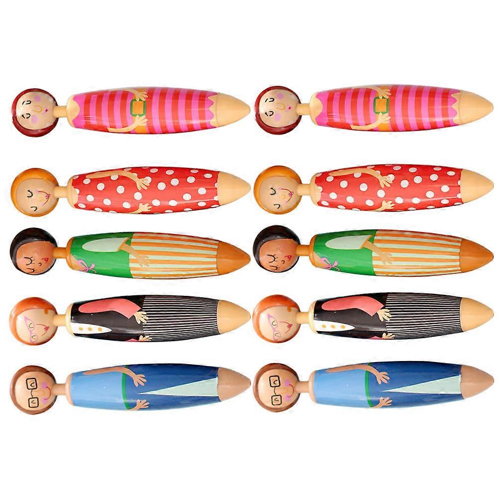 Plastic Doll Shaped Ballpoint Pens for Writing 40Pcs Assorted Colors