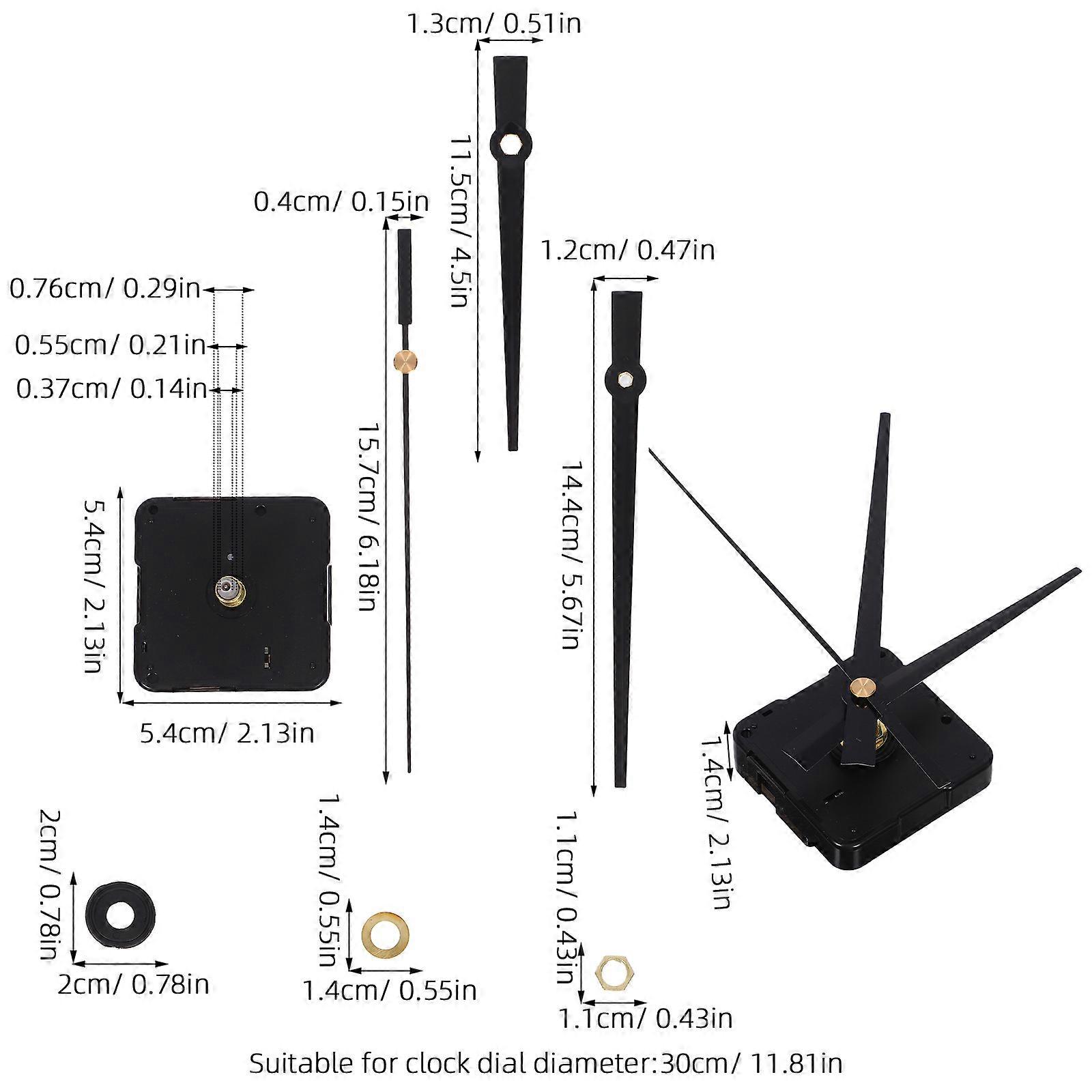 Mute Clock Movement Plastic Clock Mechanism for DIY Use 1Set