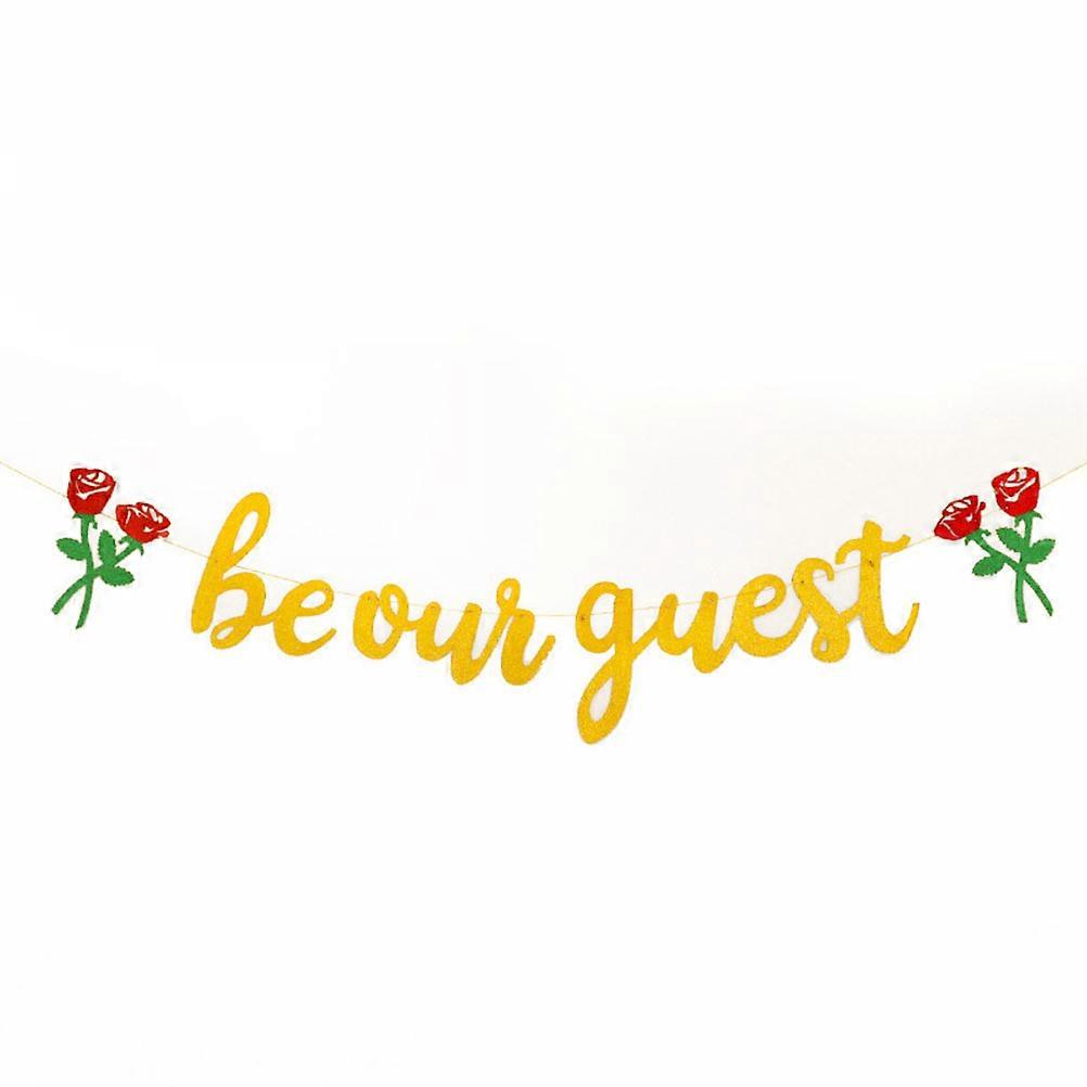 Single Party Engagement Decor Rose Hanging Banner 1 String Round Pieces