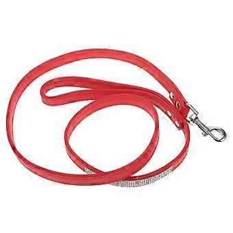 3Pcs Red Dog Leash with Rhinestone for Pet Walking and Training