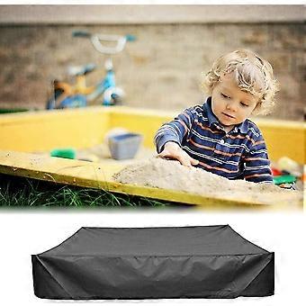 Sandpit Cover, Sandpit Cover, Waterproof and Dustproof Oxford Cloth, with Drawstring, for Sandpit, Swimming Pool, Garden or Farm (120x120cm Black)-Ma