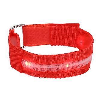 LED-Armband mit Leuchtfunktion für Nachtläufe, inklusive 2 rot leuchtenden Sicherheitsarmbändern
