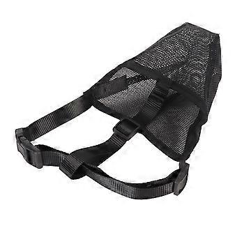 Durable Dog Muzzle, Soft & Breathable Air Mesh Adjustable No-Bite Muzzle for Barking Chewing, Open-Nose Design for Easy Breathing and Ventilation,