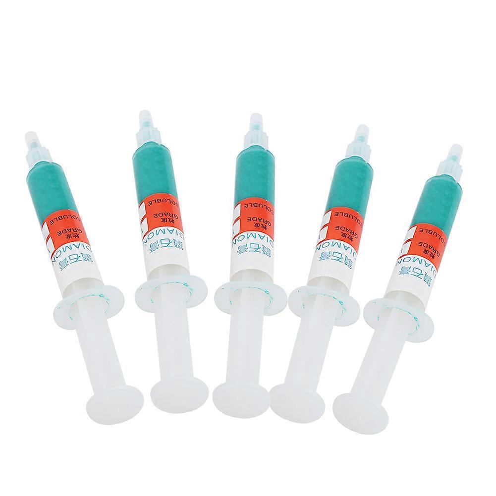 5pc/set Diamond Grinding Polishing Paste Lapping Compound Abrasive Paste Needle Tube W20#600
