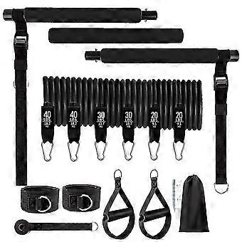 180lb Fitness Resistance Kit Full Body Workout Portable TPE Resistance Band Yoga Pilates Home Gym F  fdq