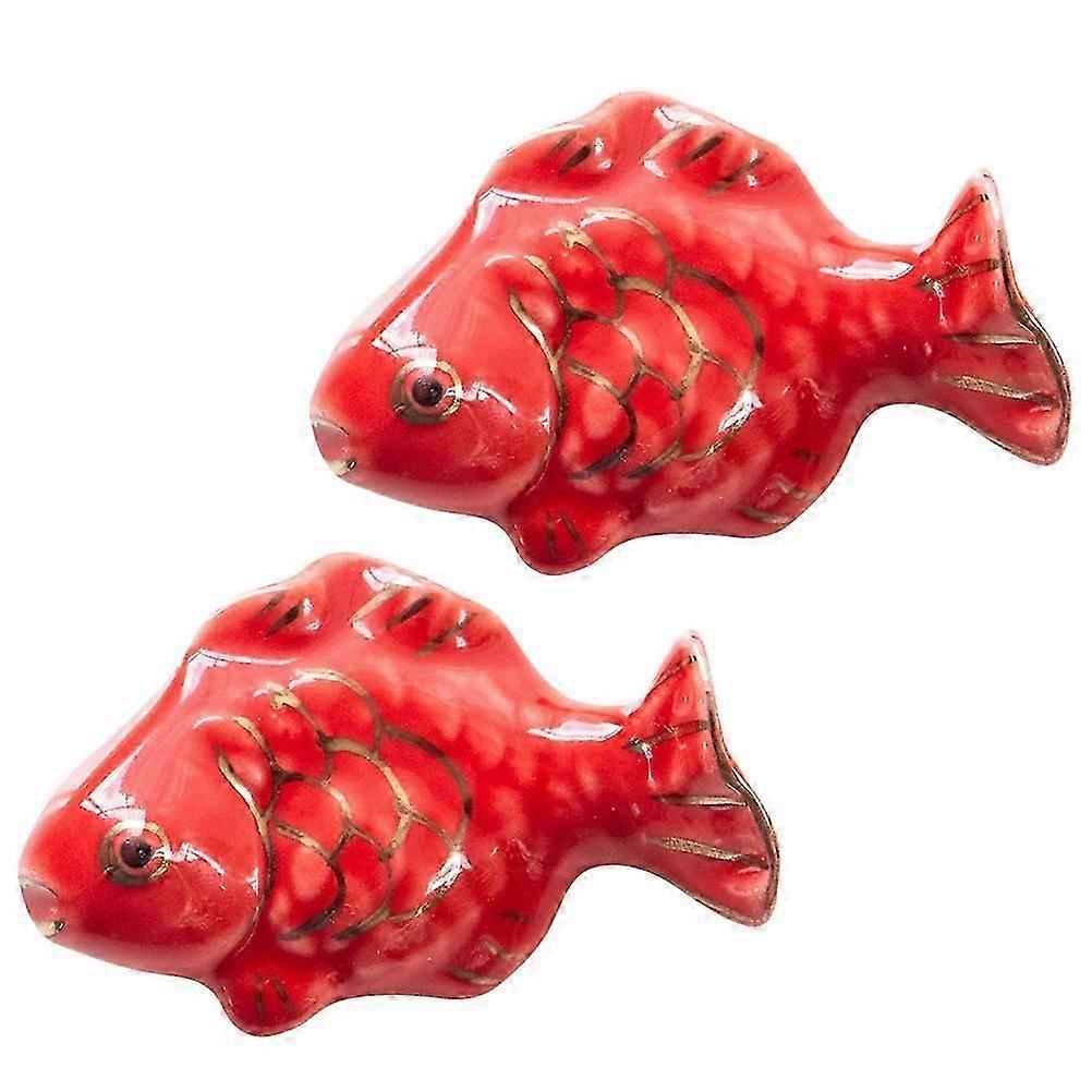Ceramic Chopstick Holders | Goldfish Shape | 2Pcs | Kitchen Table Use
