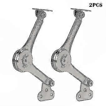 2PC Robust Wall Flip Down Arms Silent Damping Lifts Self Locking Brackets for Wooden Pantry Furniture