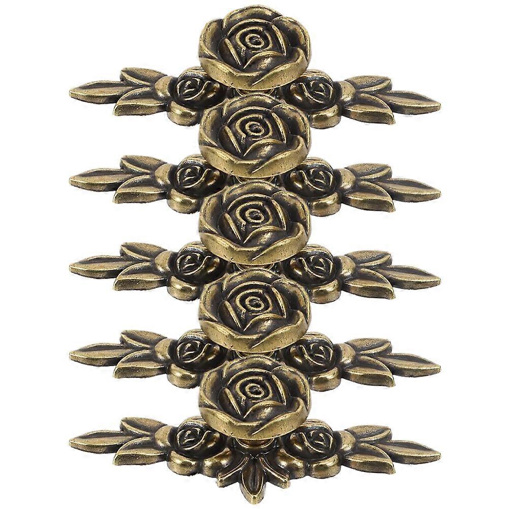 5pcs Rose Cupboard Knobs Flower Drawer Knobs Vintage Cabinet Knobs Cabinet Pulling Handle
