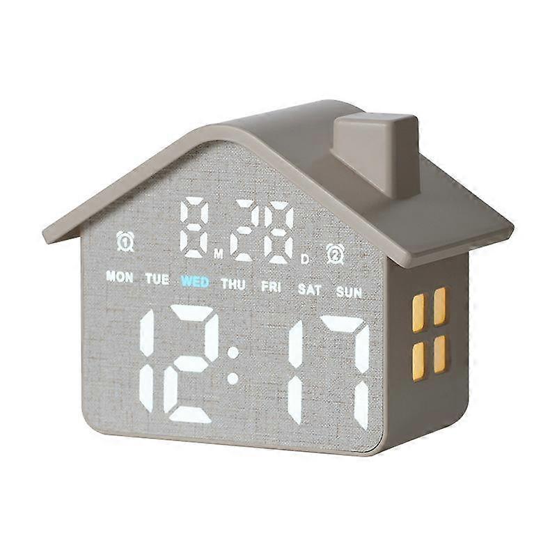 House-Shaped Digital Alarm Clock with Night Light