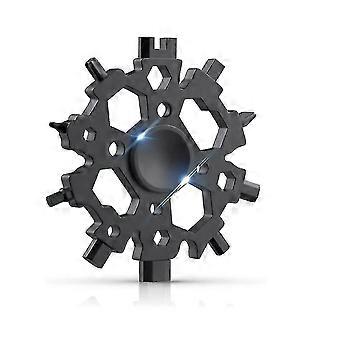 23 En 1 Multi Tool, Snowflake Man Idée cadeau avec fonction Fidget Spinner, Gadgets anti-stress Men Gift, Équipement de survie de poche pour les voyages, Camping, Adve