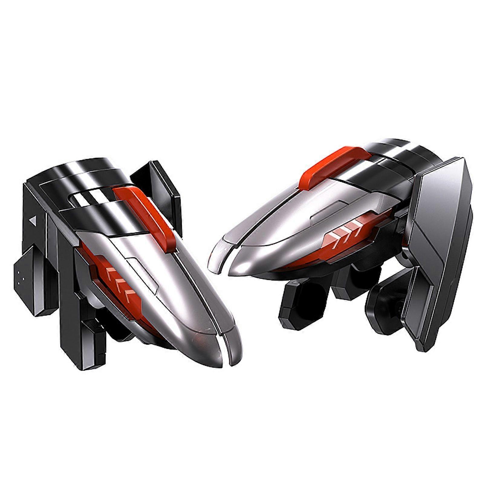 Mobile Game Controller Quick Response Low Latency High Sensitive Ultralight Wide Compatible Mobile Game Controller 6 Finger Trigger Joystick Phone Sup