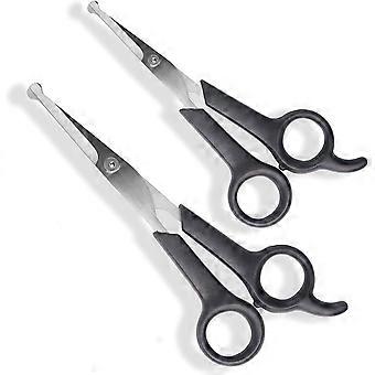 Pet Grooming saks krop & ansigtstrimmer holdbare rustfrit stål blade. Afrundede spidssaks til langt, mellemkort, tykt krøllet hår. Lightweig