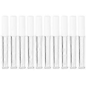 Empty Lip Tube for Storage 10Pcs Lip Color Containers White Lid Design