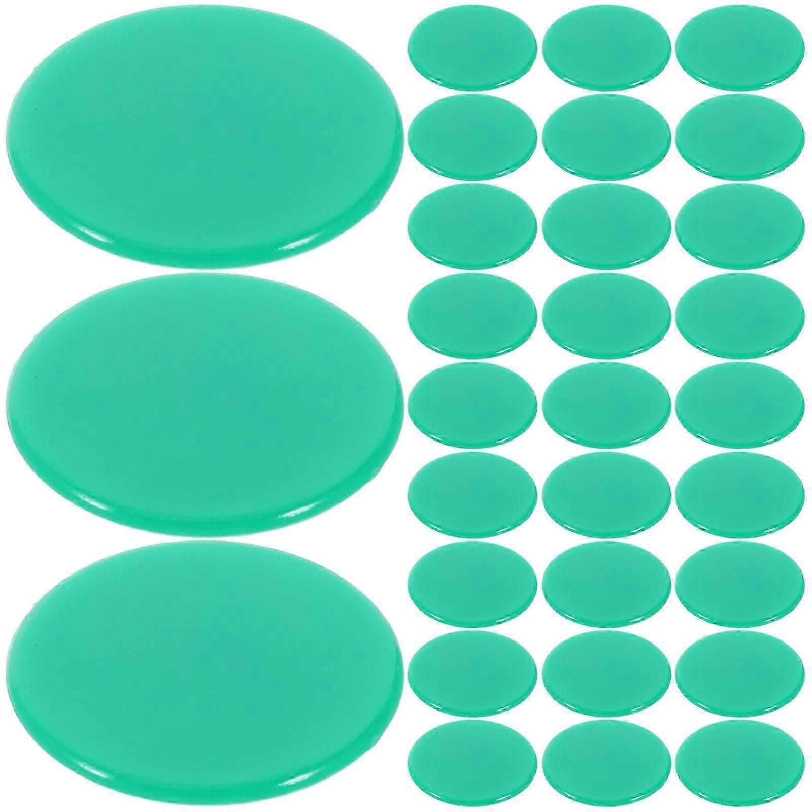 Green Plastic Chips for Party Game Counting 100Pcs Set