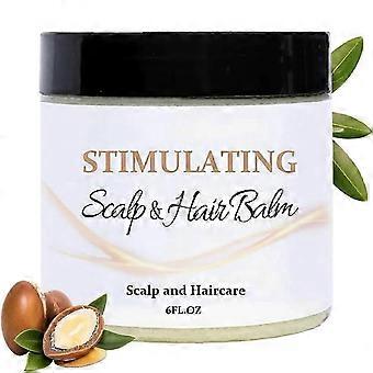 Baume stimulant pour le cuir chevelu et les cheveux, mélange de beurre de karité et de beurre de mangue pour hydrater les soins capillaires, nourrit le cuir chevelu et les cheveux 177ml/6oz
