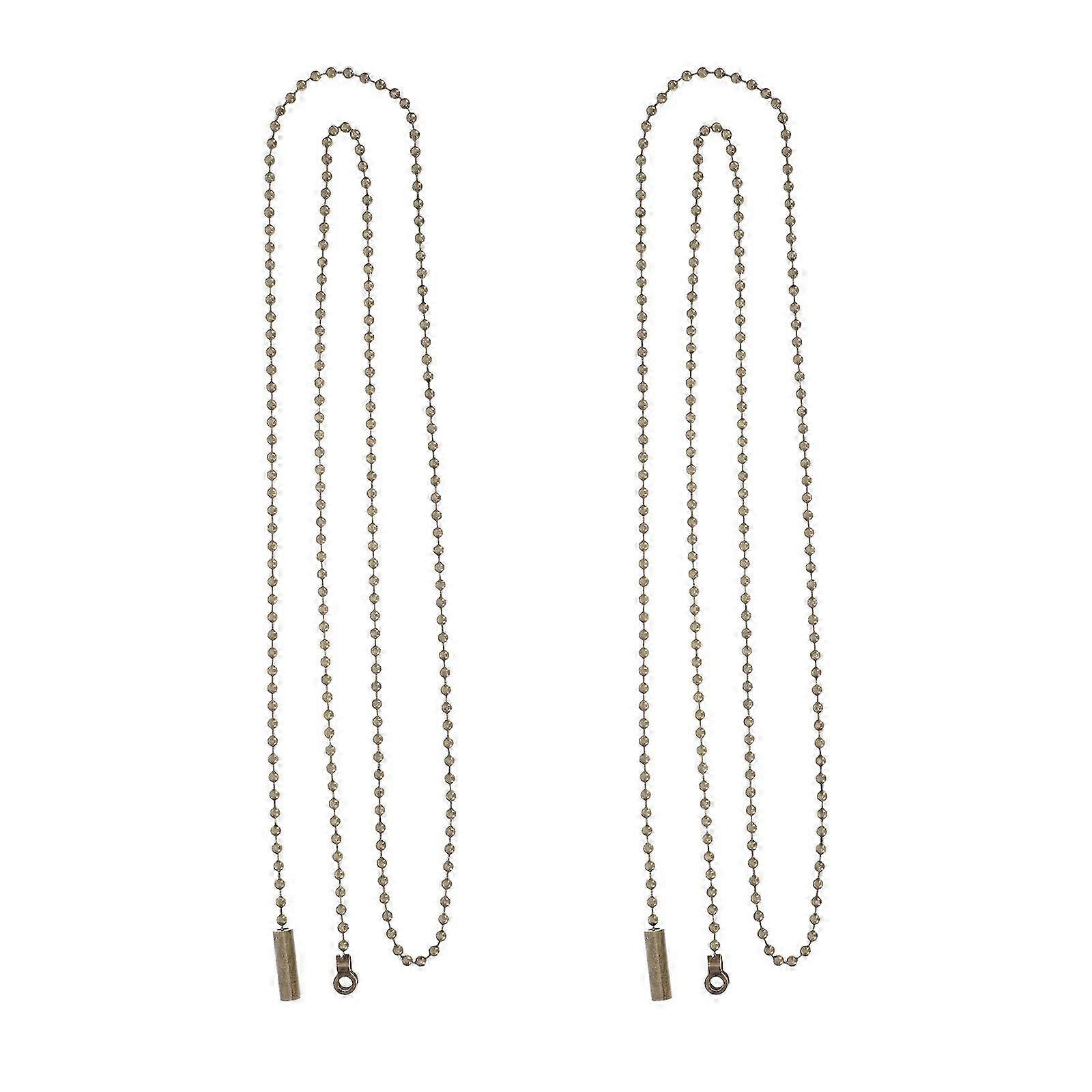 2pcs Durable Switch Pull Chains Beaded Ball Pull Chain String Extension Lamp Parts