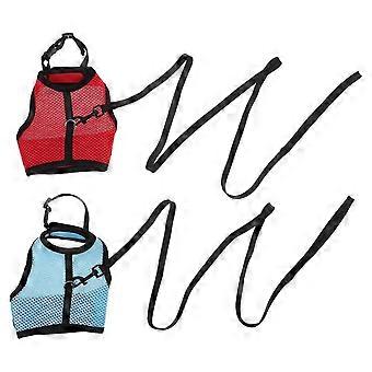 2PCS Bunny Vest Harness: Adjustable Breathable Mesh Rabbit Vest with Leash - Escape Proof Harness compatible with Outdoor Walks and Training