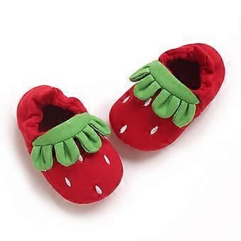 2026 born Girls Casual Shoes Spring Cute Strawberry Soft Baby First Walkers and Toddler Non-Slip Walking Shoes