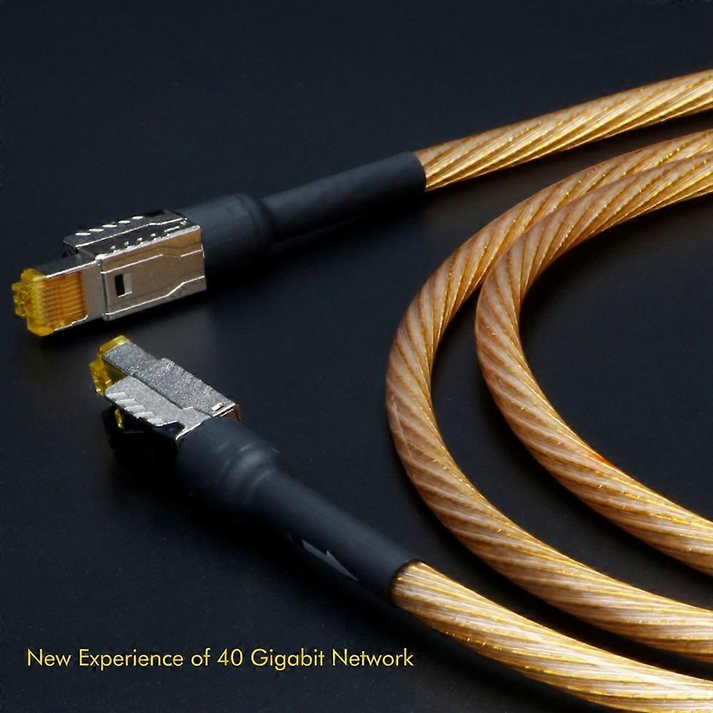 HIFI Network Patch Cable Cat8 Ethernet Cable Rj45 Interface 40Gbps 2000Mhz Speed for Applied to Computers Notebook 0.5M